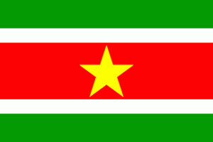 Flag fra Suriname kan købes hos Klauber-Flag