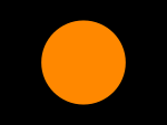 Motorsport flag. Sort-orange.
